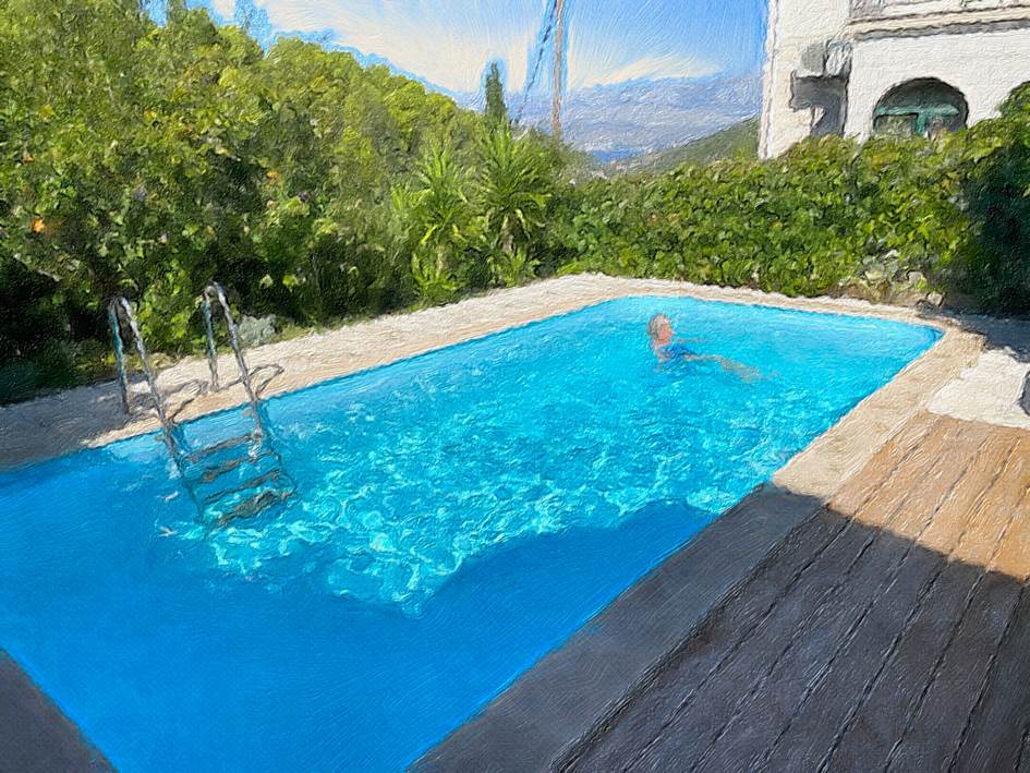 Ein Bild, das Schwimmbecken, draußen, Pool, Baum enthält.

Automatisch generierte Beschreibung